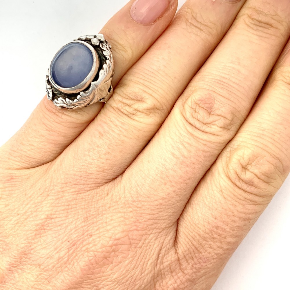 Edwardian Arts and Crafts Silver Quartz 