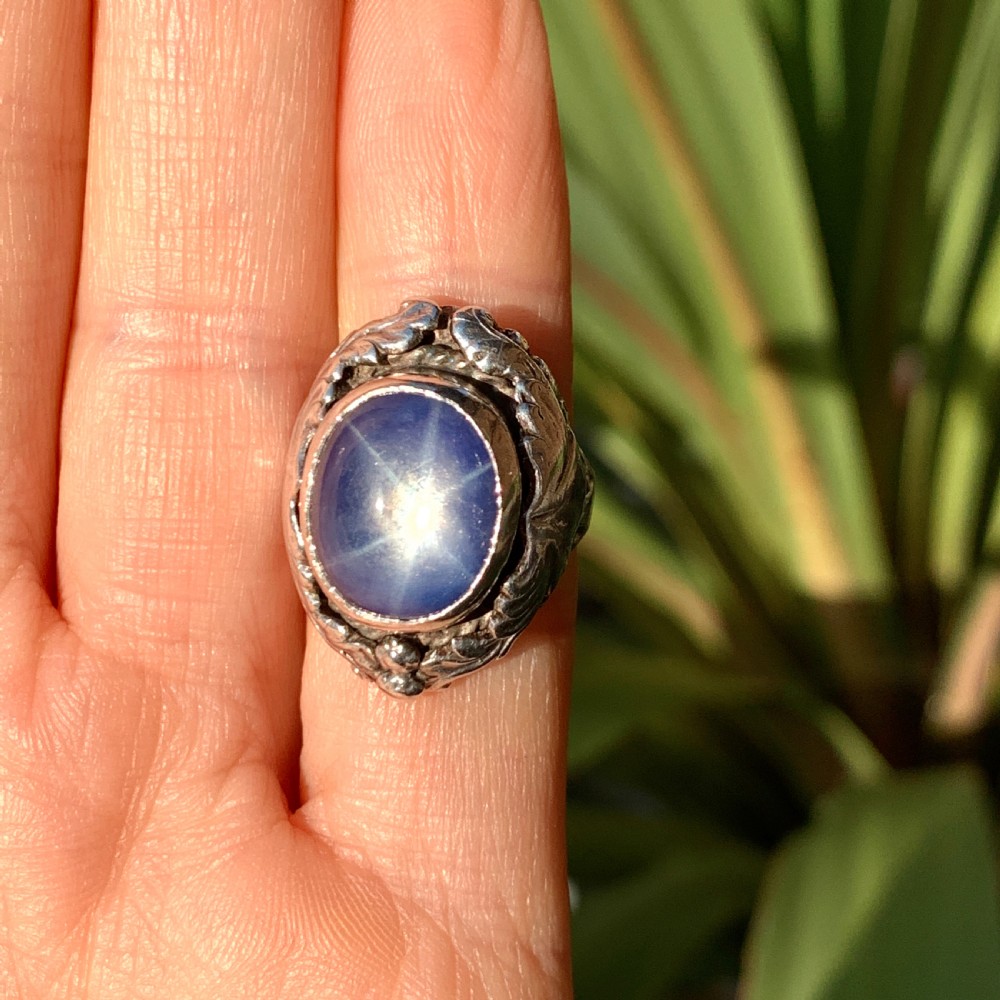 Edwardian Arts and Crafts Silver Quartz 