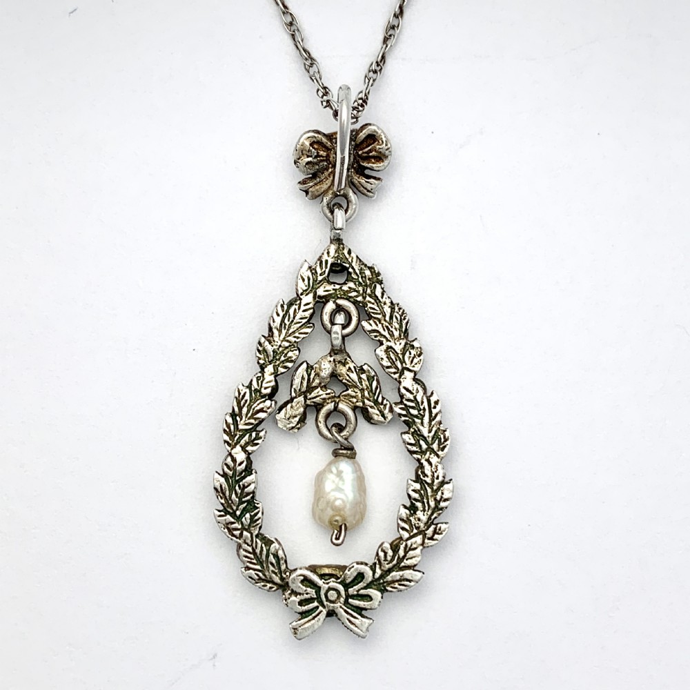 19th Century Austro Hungarian Baroque Pearl Gemstone Pendant View IV