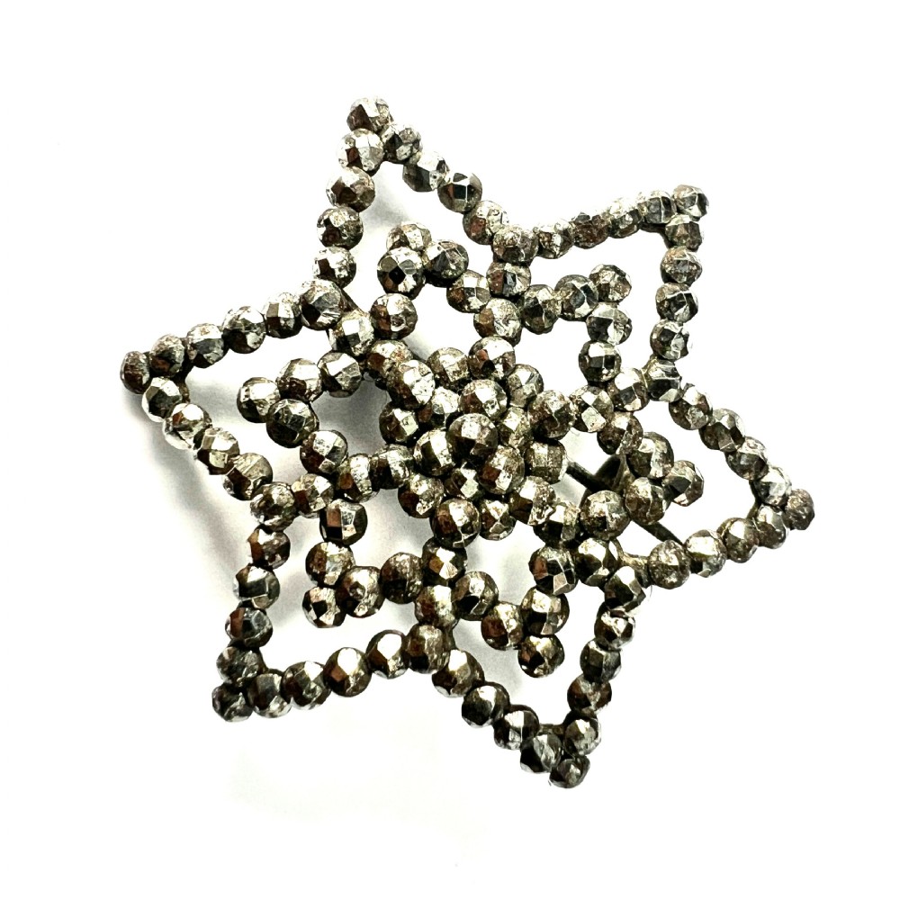 Antique Georgian Cut Steel Star Brooch