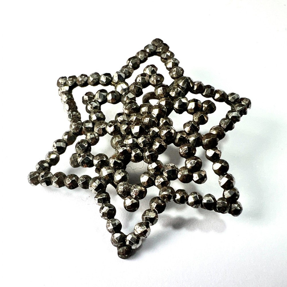 Antique Georgian Cut Steel Star Brooch View II