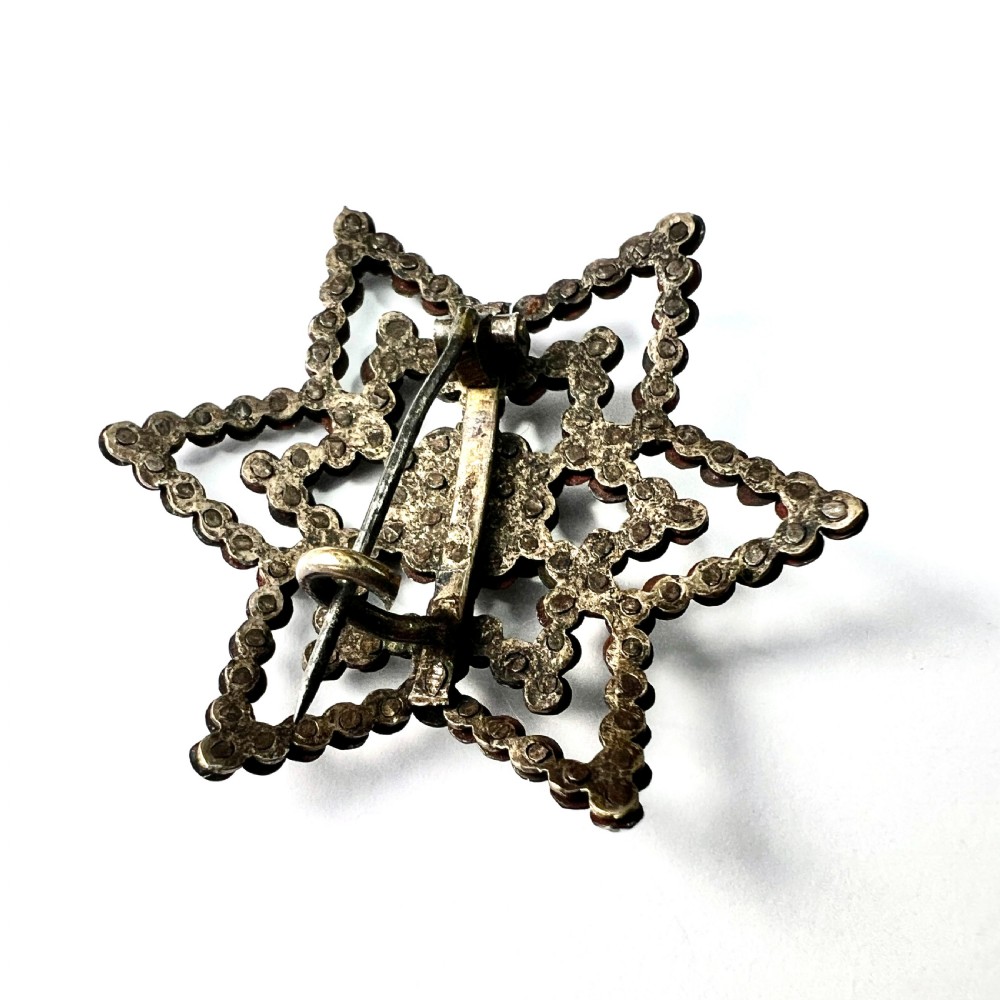 Antique Georgian Cut Steel Star Brooch View III