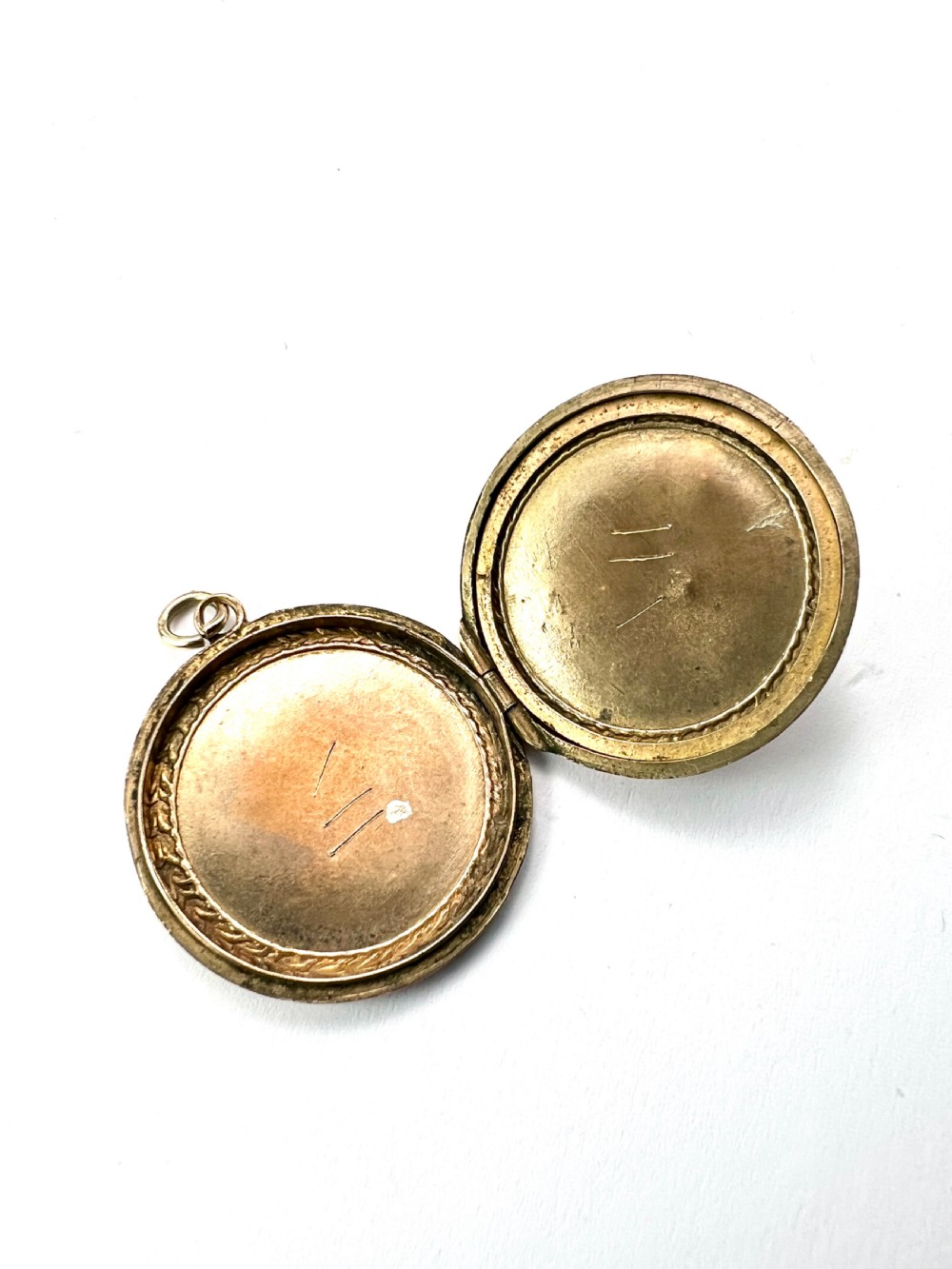 Victorian Rolled Gold Bird and Flowers Locket Pendant View V