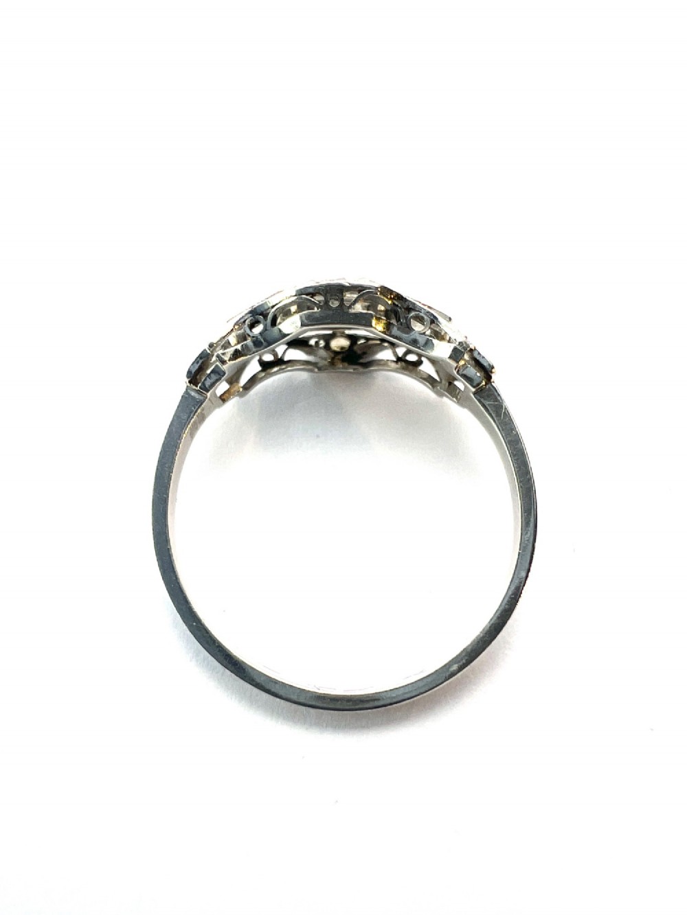 Original Art Deco Diamond Platinum Engagement Ring View III