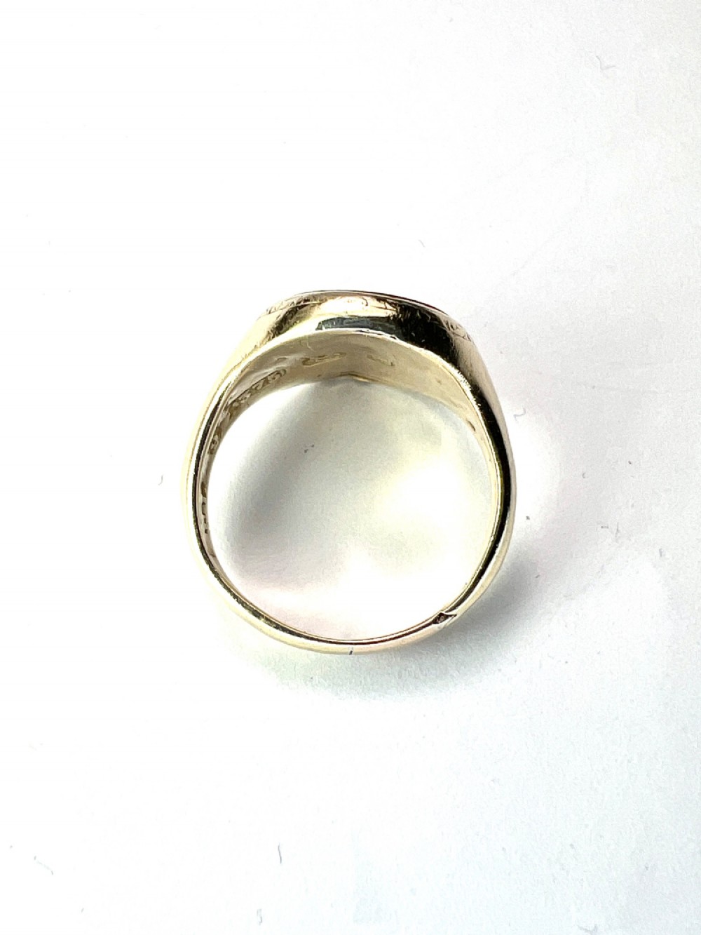 1939 Vintage 9CT Gold Carnelian Jasper Solitaire Gold Signet Ring View V