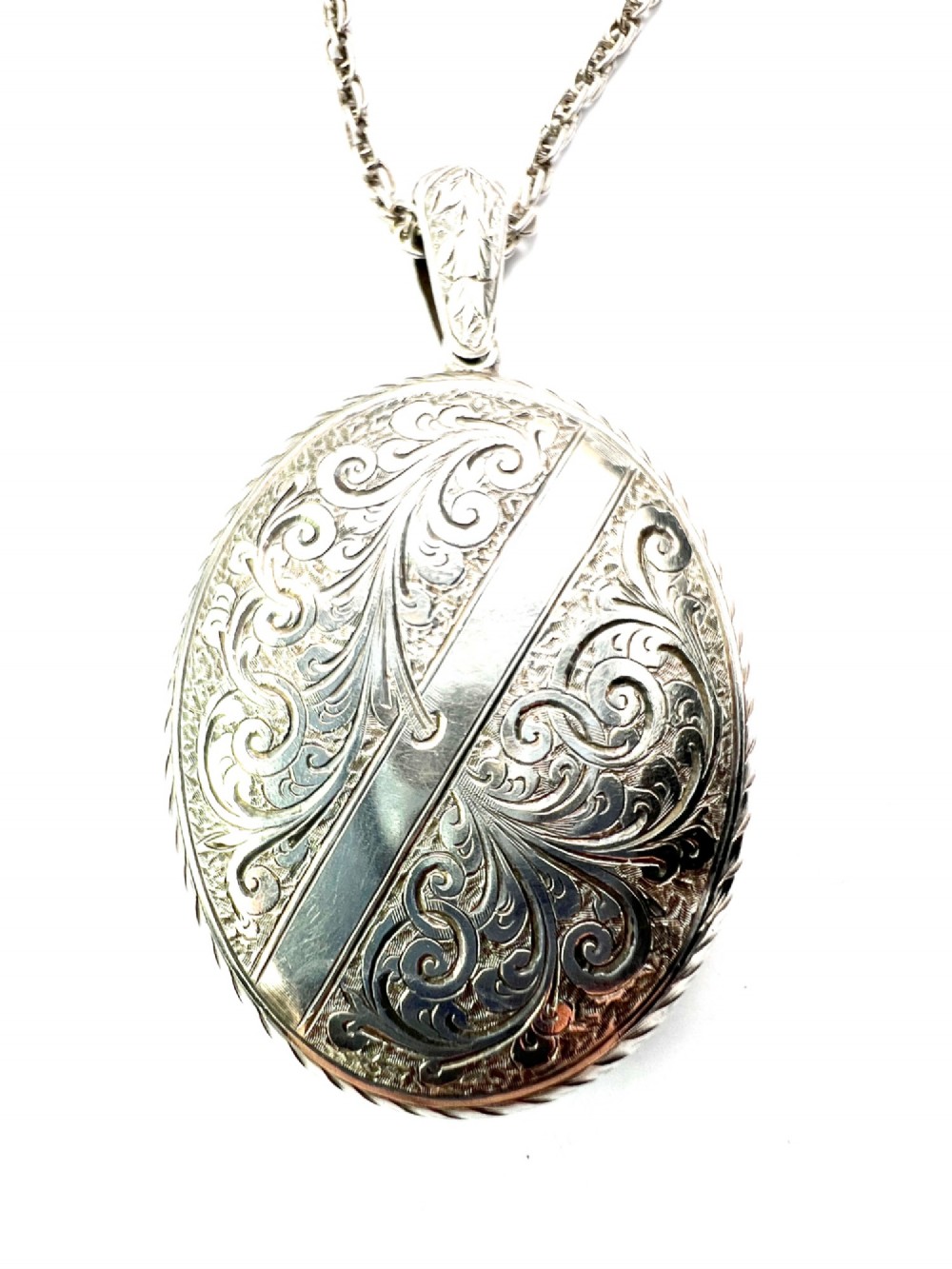 1880 Antique Victorian Large Silver Locket View IV