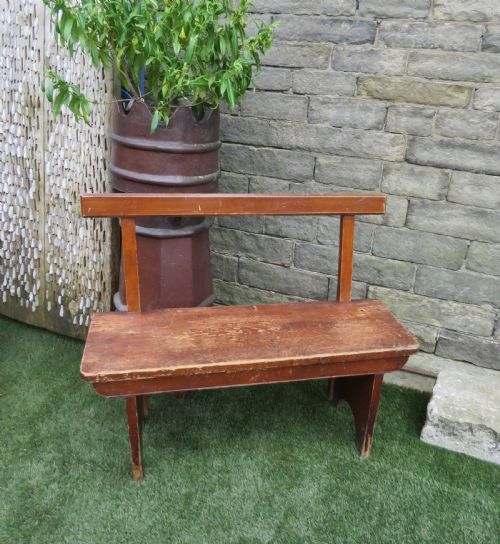 ANTIQUE EARLY VICTORIAN WELSH PINE SUNDAY SCHOOL BENCH ORIGINAL FINISH NO 1 OF 2