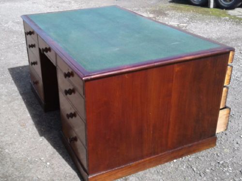 Georgian Mahogany Partners Desk