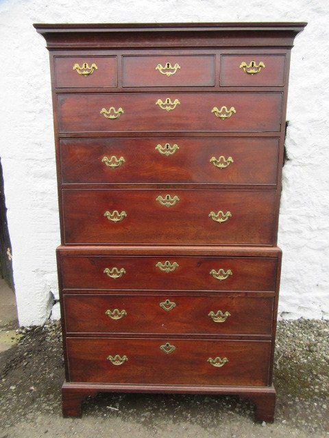George 111 Provincial , Mahogany Chest on Chest.
