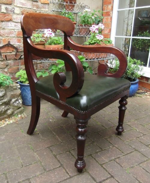 Victorian Scroll Arm Carver Chair
