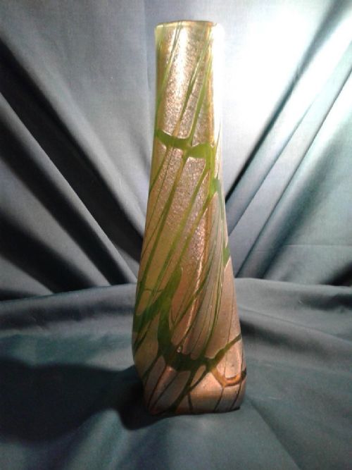 Important Large Loetz Pampas Crete Vase Circa 1900