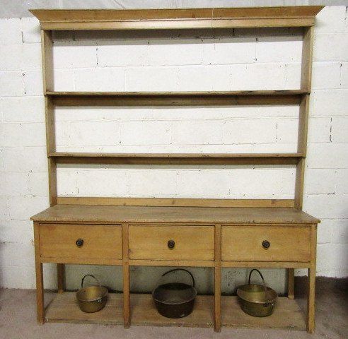 Georgian Yellow Pine Kitchen Dresser.