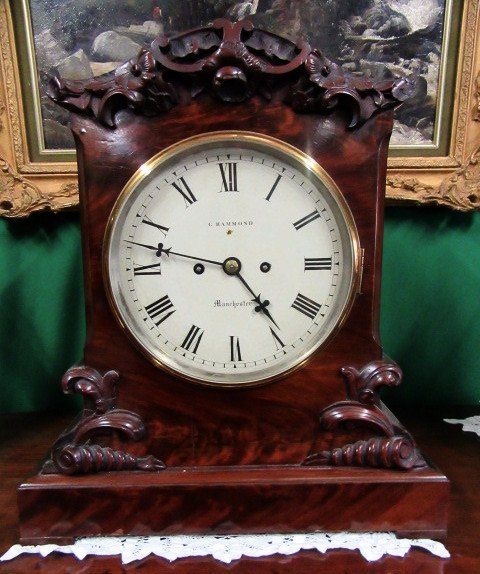 A Good William 1v Double Fusee Carved Mahogany Bracket Clock.