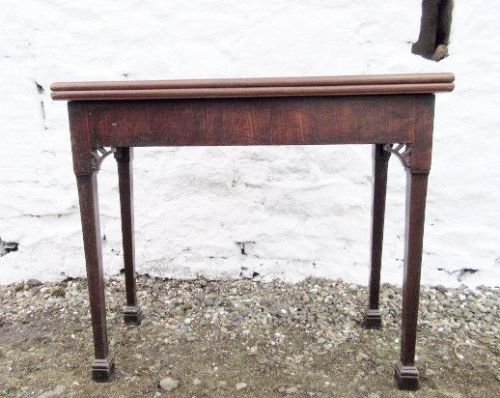 Early George 111 Mahogany Fold Over Tea Table.