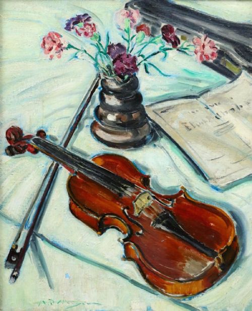 Large  French  Post Impressionist  Oil