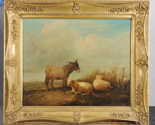 Thomas Sydney Cooper Oil on Canvas ( 1803- 1902 )