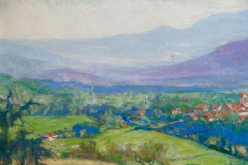 fig 1. A Huge JULES GEORGES MOTELEY ( 1865 - 1923 ) Oil on Canvas.