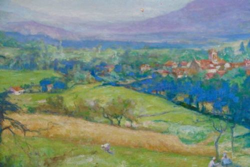 fig 2. A Huge JULES GEORGES MOTELEY ( 1865 - 1923 ) Oil on Canvas.
