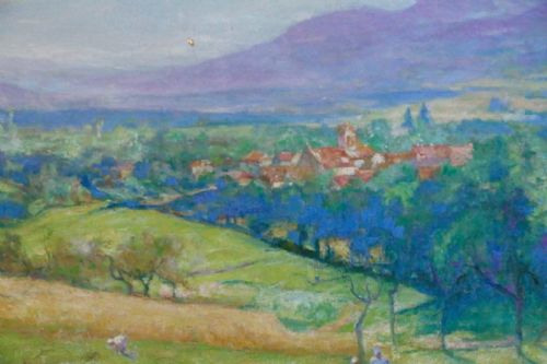 fig 4. A Huge JULES GEORGES MOTELEY ( 1865 - 1923 ) Oil on Canvas.