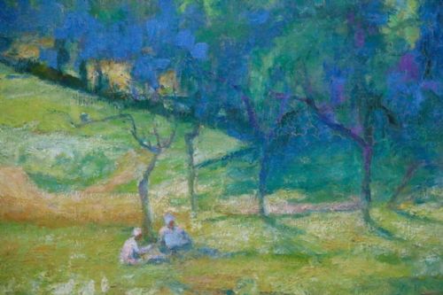 fig 5. A Huge JULES GEORGES MOTELEY ( 1865 - 1923 ) Oil on Canvas.