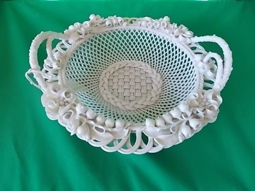 A Fine Large Belleek Basket