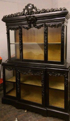 A Fine Victorian Ebonized Display Cabinet