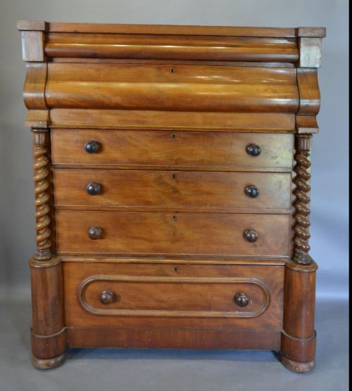 A Victorian Scottish Mahogany Large O G Chest