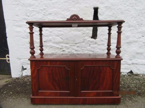 Mid Victorian Mahogany Open Buffet Sideboard.