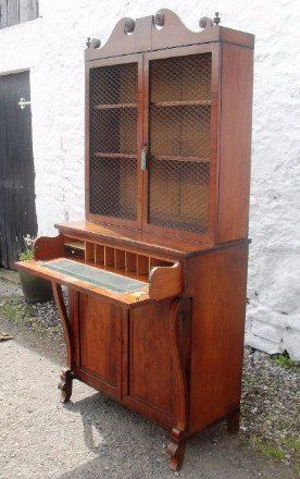 A Superb Regency Mahogany Secretaire Bookcase.