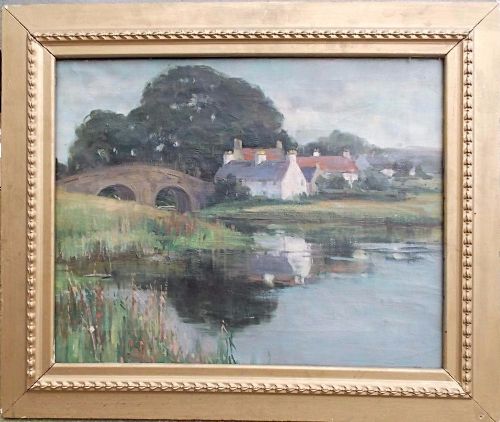 Isabel Hutchison Oil on Canvas. Singned Verso and Dated 1897