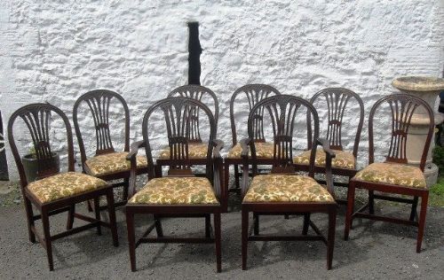 A Fine Set of 8 Victorian Mahogany Chairs. S&h Jewell