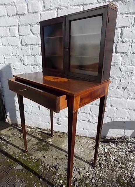 A C18th Sheraton Crossbanded Mahogany Bonheur Du Jour.