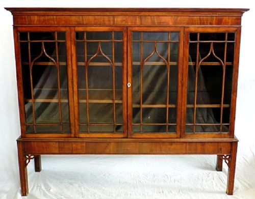 Georgian Four Door Mahogany Astragal Glazed Bookcase