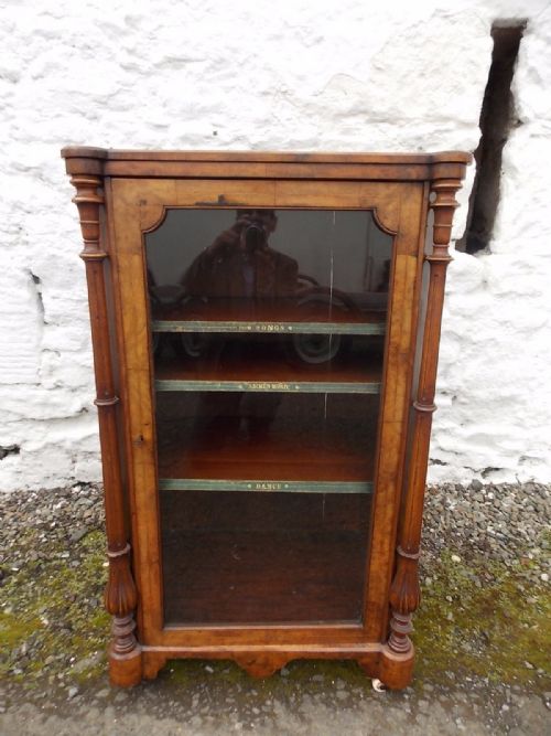 Victorian Burr Walnut Music Cabinet.