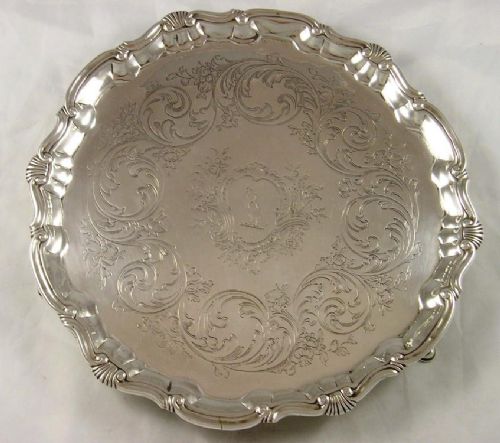 Georgian, George 11 Silver Salver (Circa 1747)