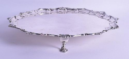 Georgian Scalloped Silver Salver, (Circa;1768)