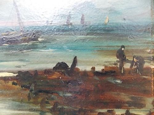 fig 3. Sam Bough R.S.A. Oil Painting (1822-1878) Scottish Evening Castle. Aberdeenshire
