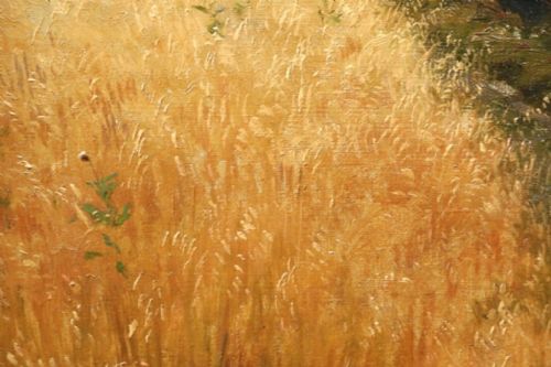 fig 2. Joseph Farquharson (1846-1935) Oil painting ( Summer oats field Finzean ) Aberdeenshire.