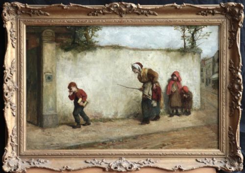 John Burr R.o.i.  R.b.a.  A.r.w.s. Scottish  ( 1831 - 1893 ) Oil Painting