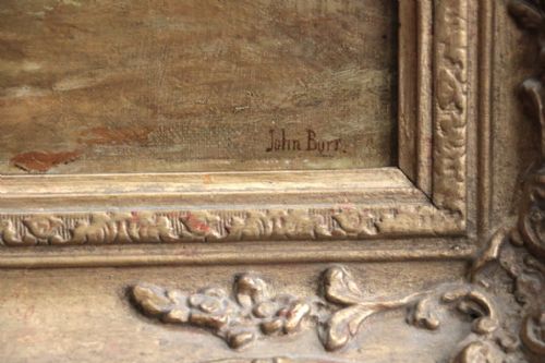 fig 6. John Burr R.O.I. R.B.A. A.R.W.S. Scottish ( 1831 - 1893 ) Oil painting