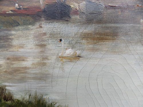 fig 6. Alfred De Breanski Snr. (1852-1928) HUGE Oil on Canvas  Walton on the Thames