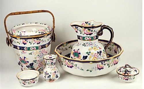 Victorian  Mason’s Ironstone Japan Pattern Bathroom Set
