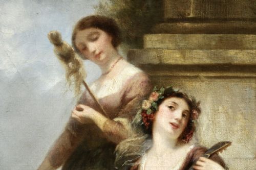 fig 1. Charles Louis Lucien Muller (Paris 1815-1892) Large Oil on Canvas