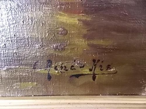 fig 2. Charles Edmond Rene His. Large Oil painting