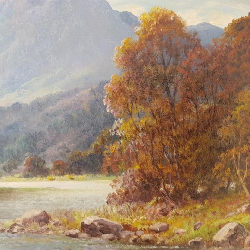 fig 2. Douglas Falconer Oil on Board. Scottish Highland Loch landscape