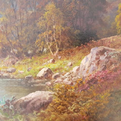 fig 4. Douglas Falconer Oil on Board. Scottish Highland Loch landscape
