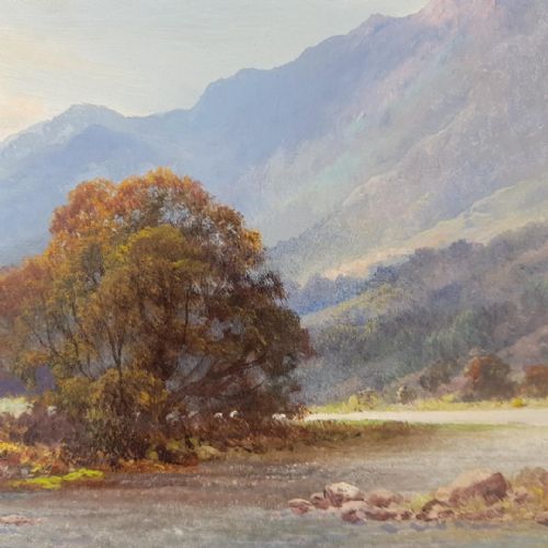 fig 3. Douglas Falconer Oil on Board. Scottish Highland Loch landscape