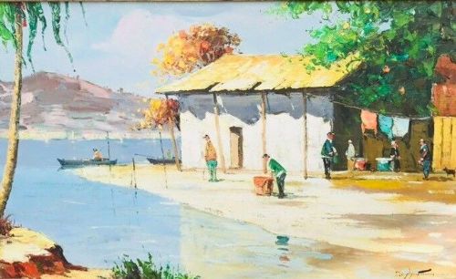 Large Cecil Rochfort Doyly John. Oil Painting