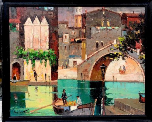 A Good Early Cecil Rochfort Doyly John. Oil on Canvased Board. Venice.