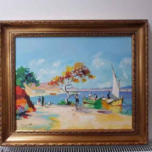 Cecil Rochfort Doyly John. St Tropez. Oil Painting